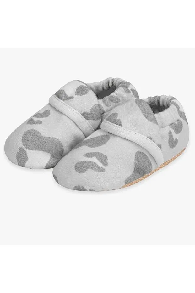 Детские пинетки для новорожденных из шерсти Emma&Noah organic first step booties Mohawk, White