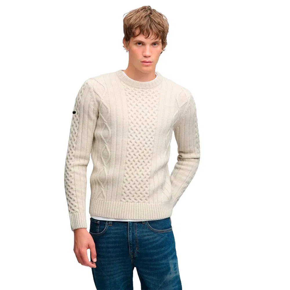 Мужской свитер с косами Jacob Superdry, Beige