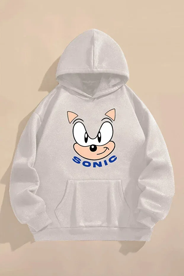 Детские свитшот для девочек с принтом Sonic Hoodie Machetta, White — фото 2