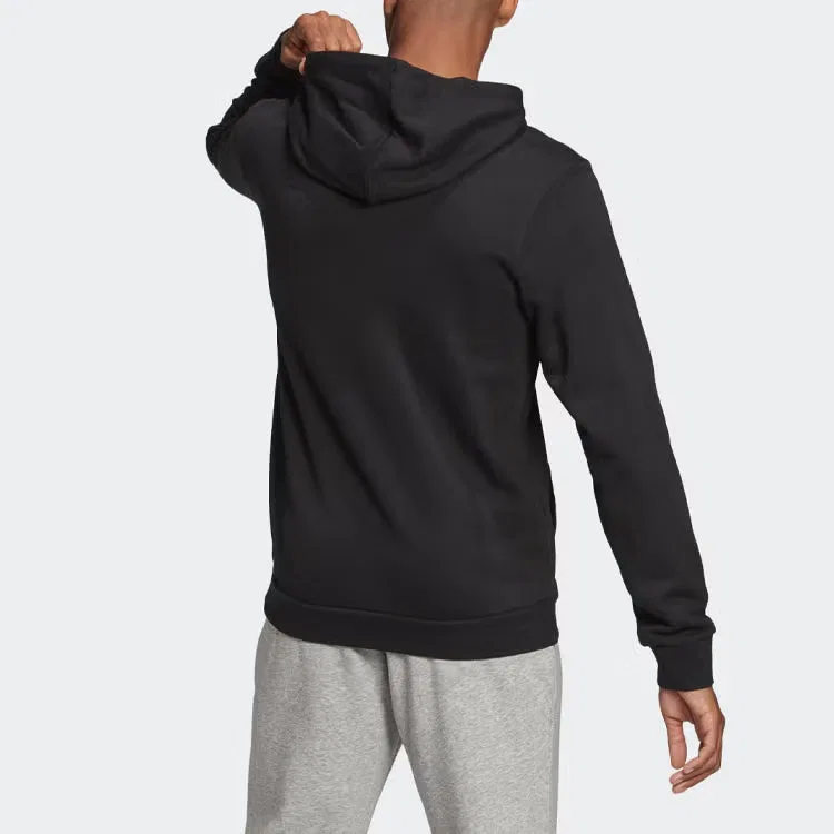 Худи с камуфляжным принтом и логотипом Adidas, черный — фото 2