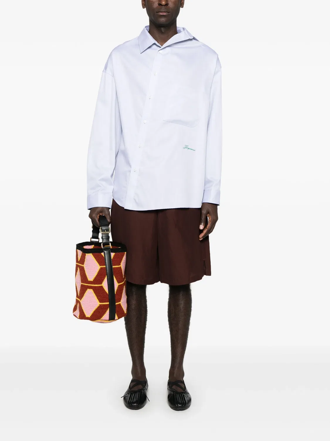 Jacquemus Рубашка Le Cuadro Серый — фото 3