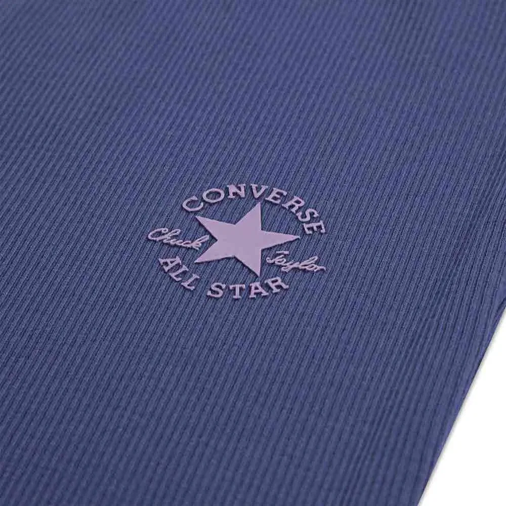 Детские спортивные штаны для девочек Folddown Ribbed Converse kids, Blue — фото 3