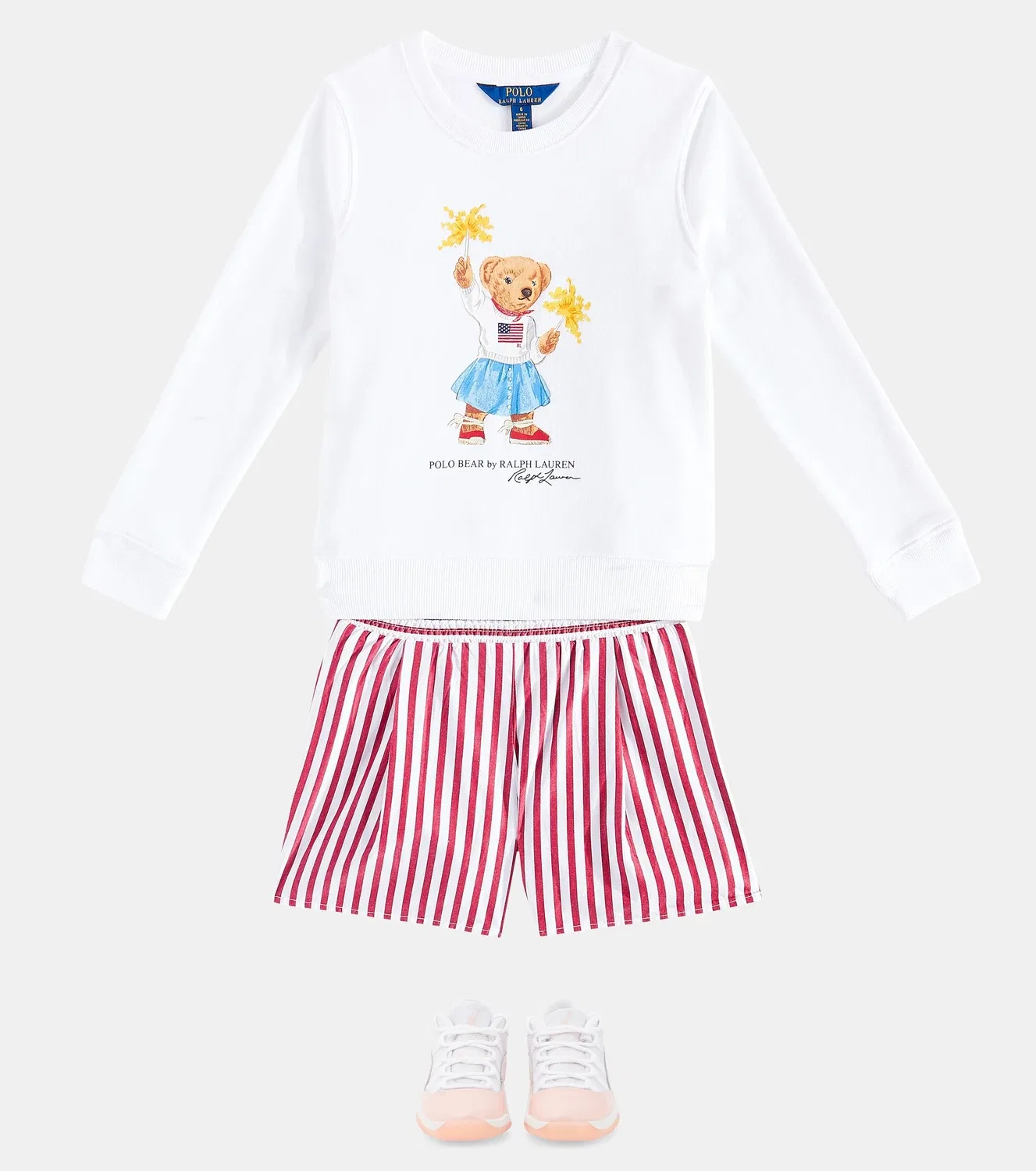 Толстовка хлопковая Polo Ralph Lauren Kids, белый — фото 2
