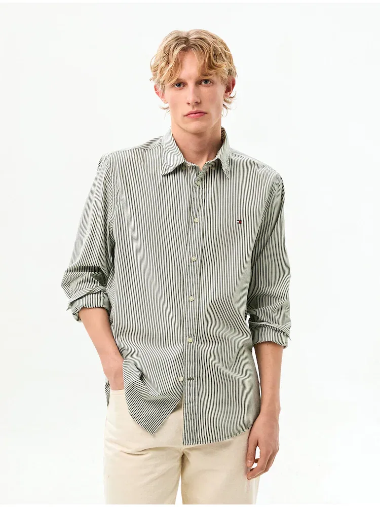 Рубашка с длинным рукавом Core Flex Pop Classic, Regular Fit TOMMY HILFIGER, Green