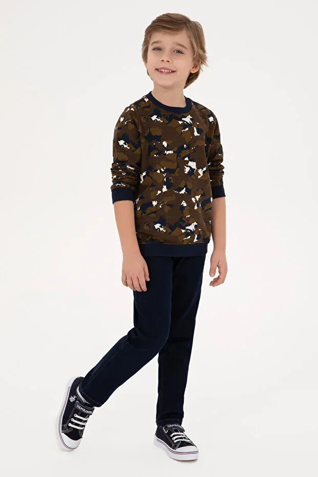 Детские свитшот для мальчиков с длинным рукавом U.S. Polo Assn., Brown — фото 2