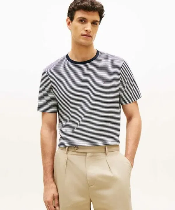 Футболка поло с полоской, Tommy Hilfiger, синяя