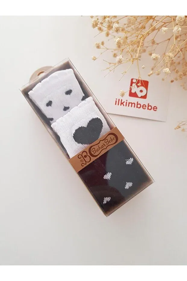 Детские носки с сердцем 6 пар Ib Ilkimbebe, Black