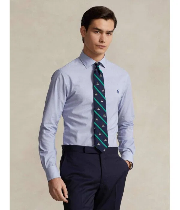 Мужская рубашка slim fit Polo Ralph Lauren, синий