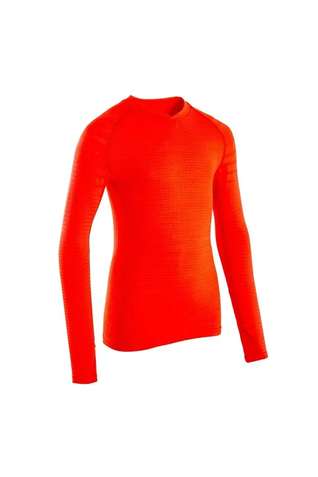 Детское термобелье для мальчиков с длинным рукавом Keepdry 500 Decathlon, Blood Red/Cherry Bruise
