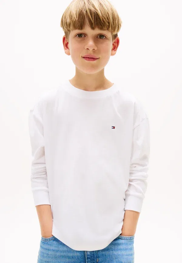Футболка с длинным рукавом хлопковая Tommy Hilfiger, белый