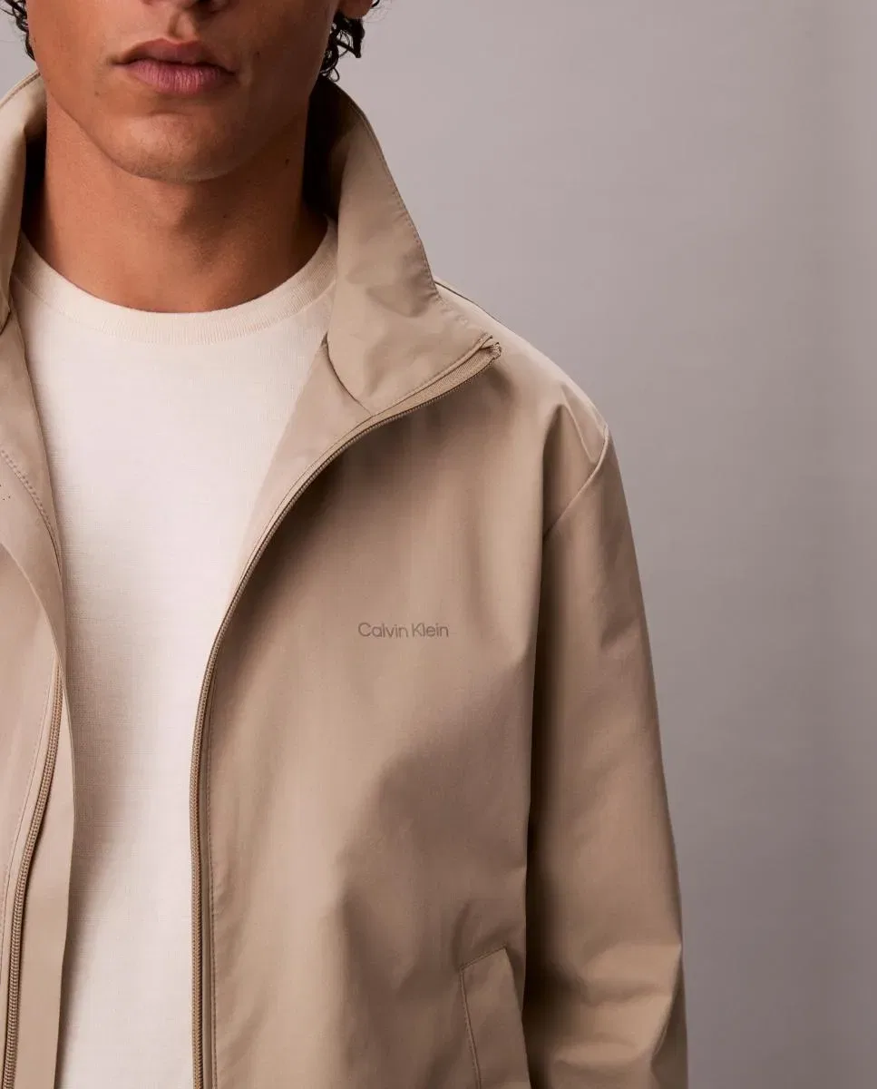 Мужская куртка-бомбер из полиэстера Calvin Klein, Beige — фото 3