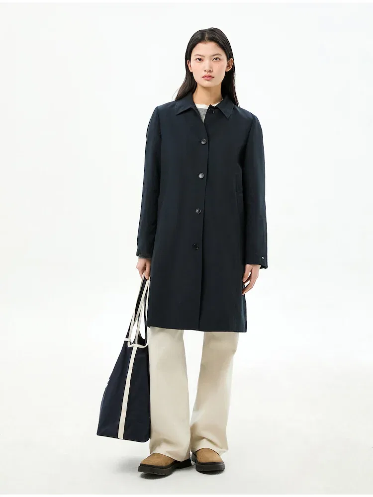 Пальто хлопковое Mac Coat TOMMY HILFIGER, Navy — фото 2