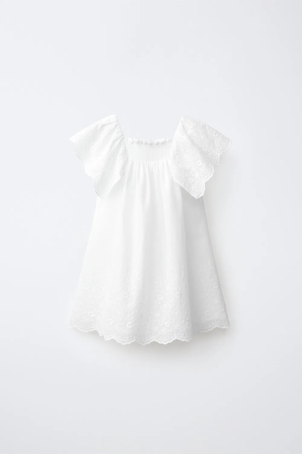 Вышитое платье ZARA, White