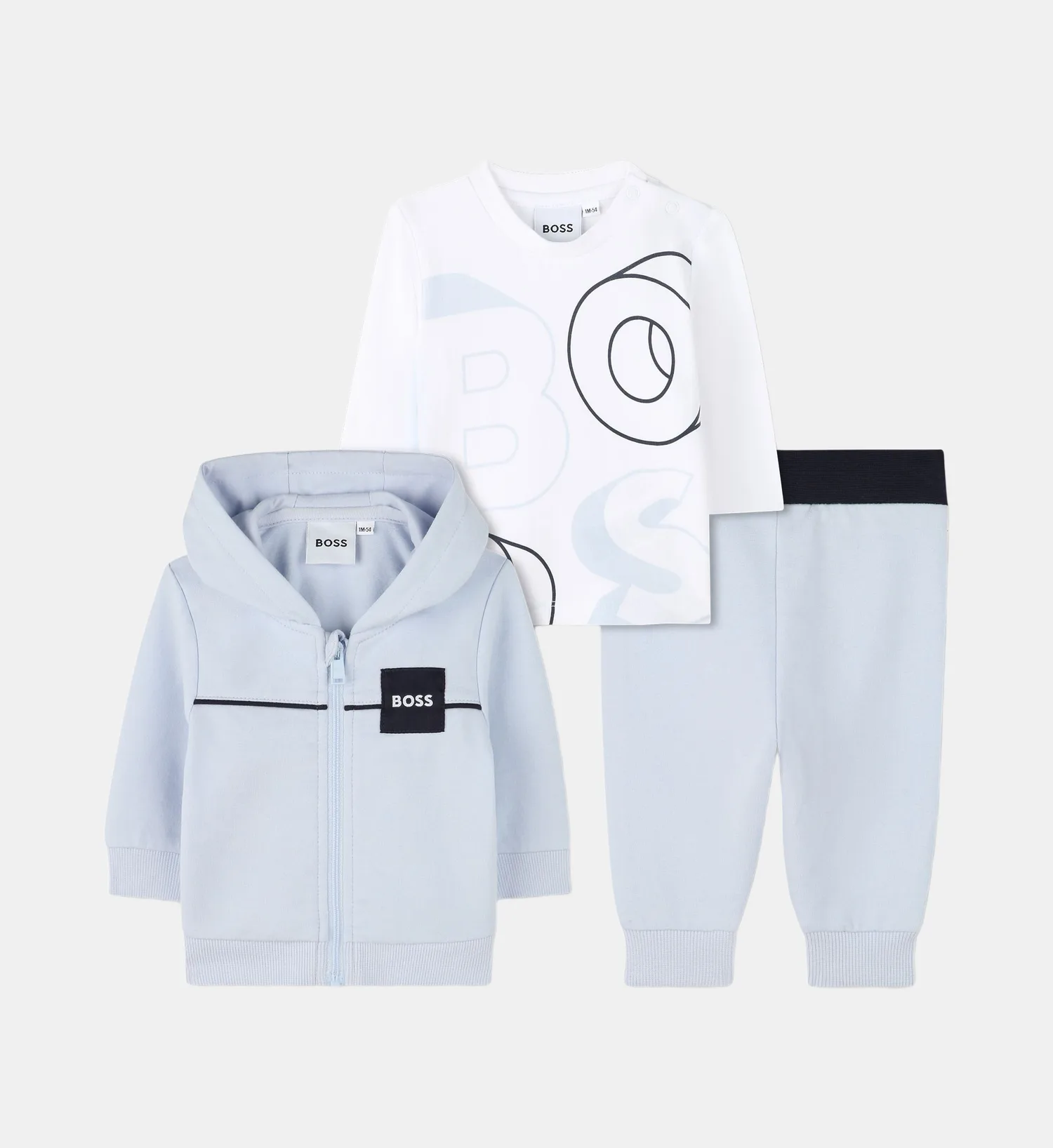 Комплект из 3 предметов BOSS Kidswear, белый