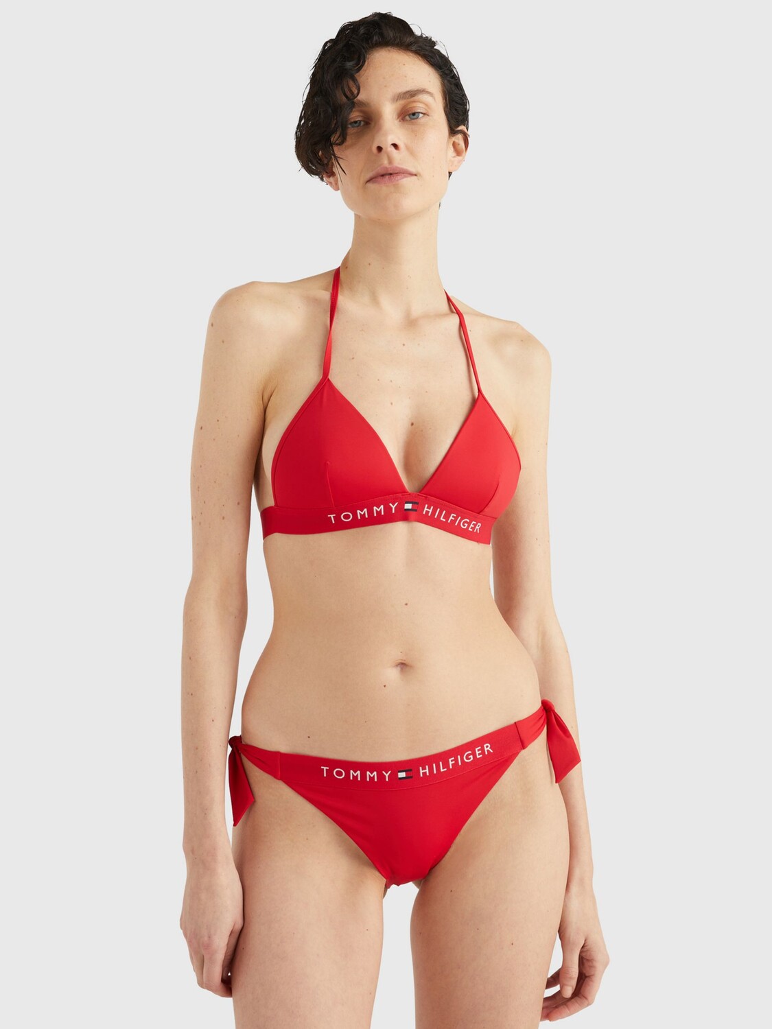 Плавки бикини Tommy Hilfiger Cheeky с завязками по бокам, основной красный — фото 4