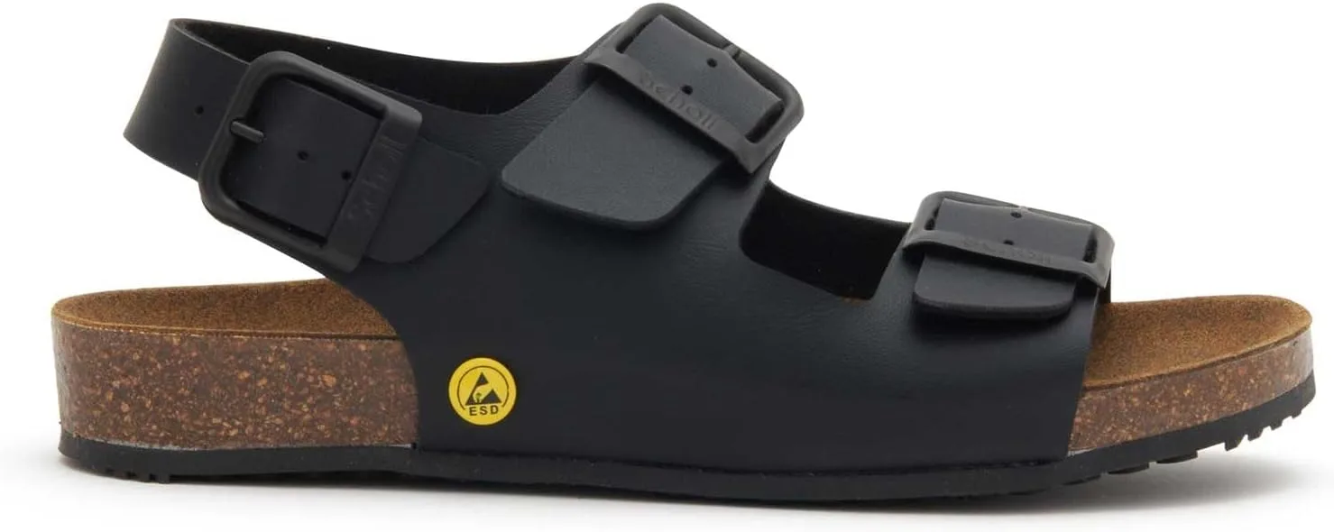 Сандалии Scholl Unisex Cork Pro SandaloСандалии на плоской подошве, черный