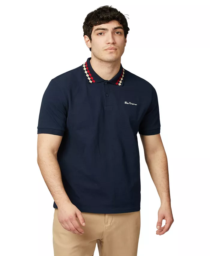 

Мужская рубашка поло с воротником Interest Ben Sherman, синий