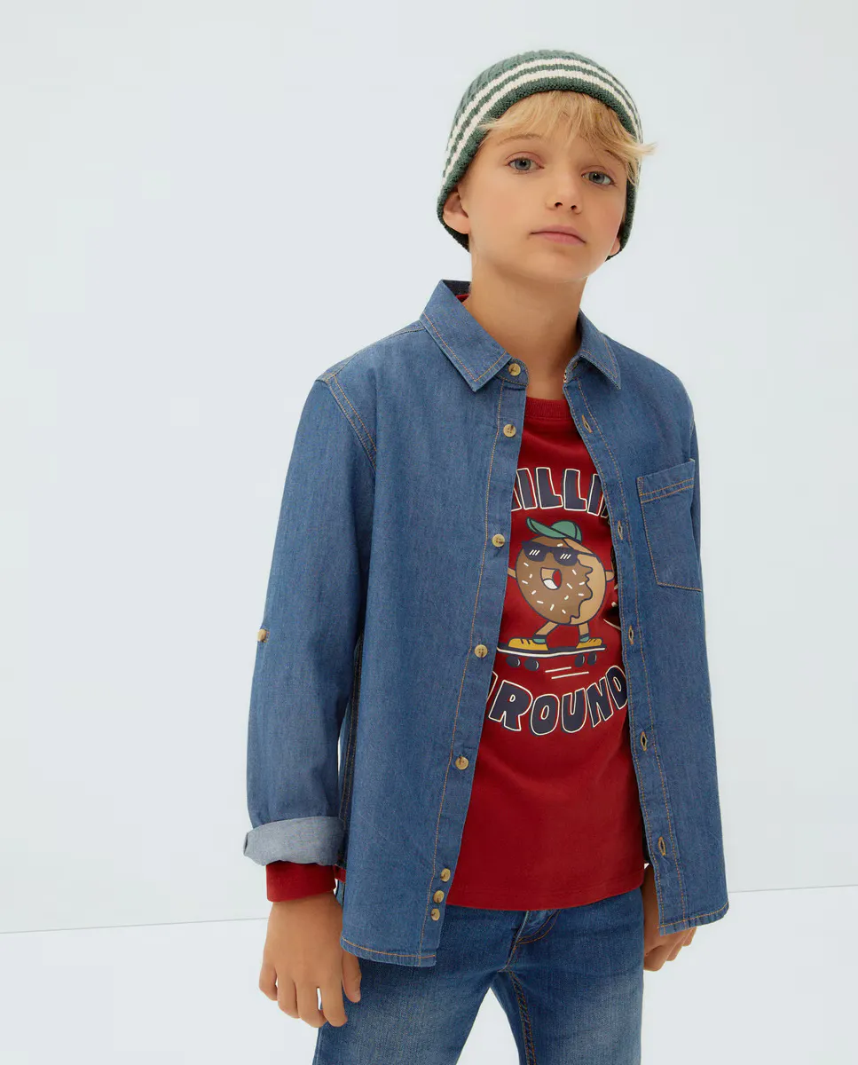 

Футболка с длинными рукавами и рисунком для мальчиков Kids El Corte Inglés, бордовый
