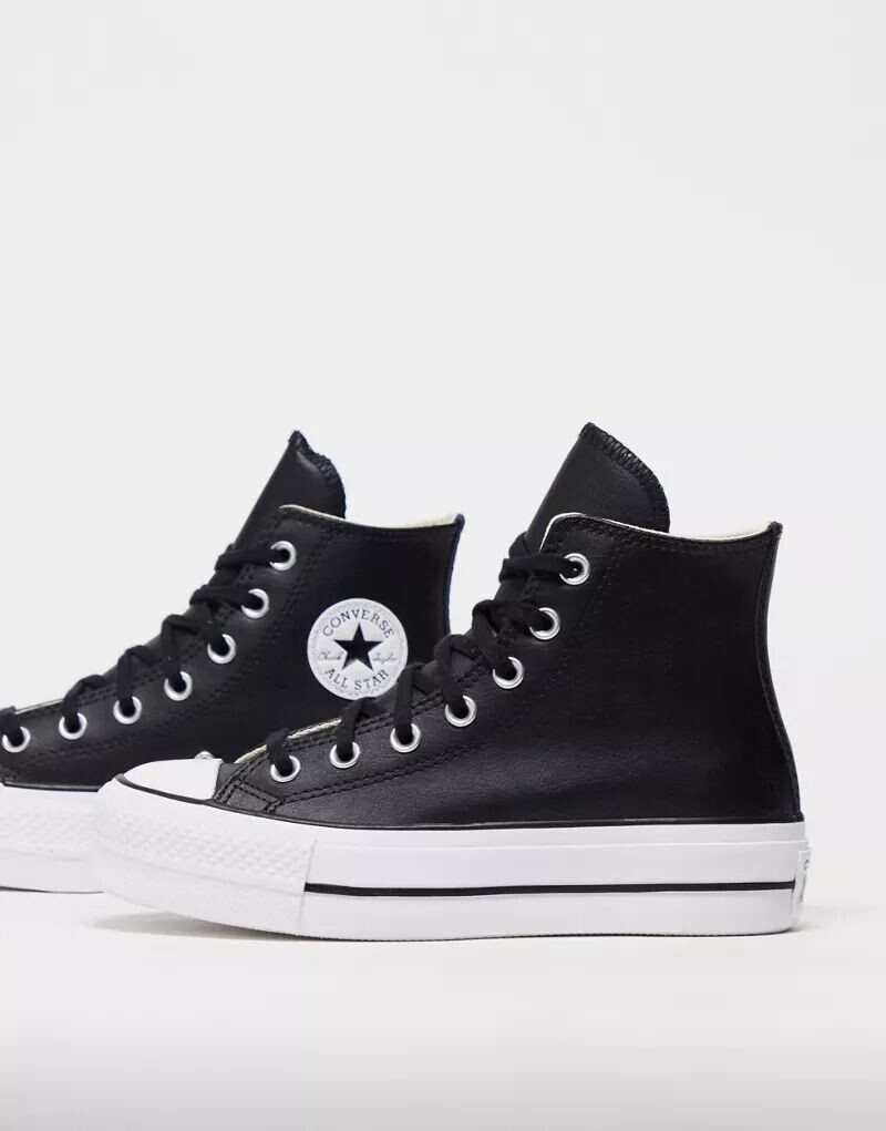 

Черные кожаные кроссовки Converse Chuck Taylor All Star High Lift, Черный, Черные кожаные кроссовки Converse Chuck Taylor All Star High Lift