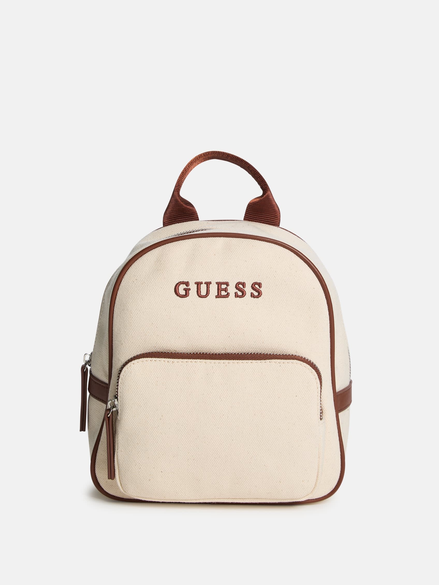 

Рюкзак с логотипом из ткани Canvas Guess Factory, Natural