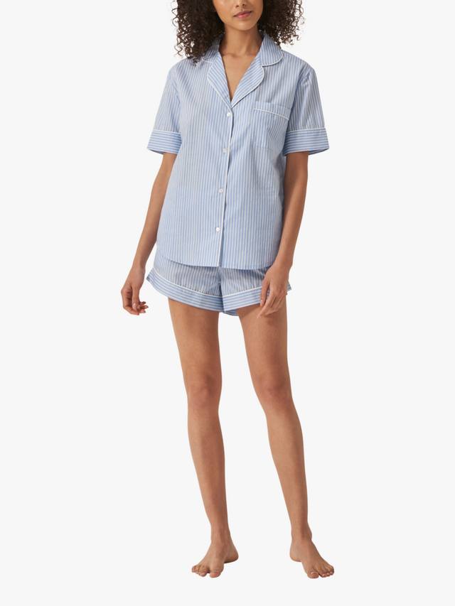 

Полосатый комплект пижамы с короткими рукавами из органического хлопка myza, Blue/White