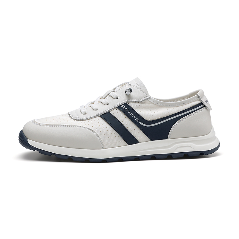 

SEPTWOLVES Скользоустойчивые универсальные бесшнуровые повседневные туфли для мужчин HD - белый зеленый, цвет White Green