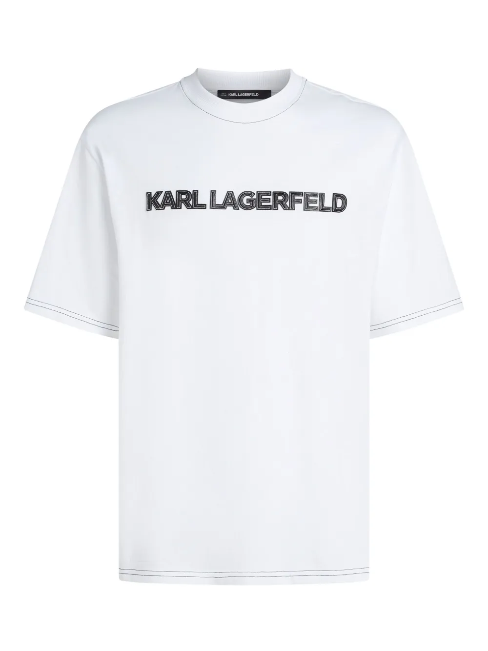 

Футболка с контрастной строчкой KARL LAGERFELD, белый