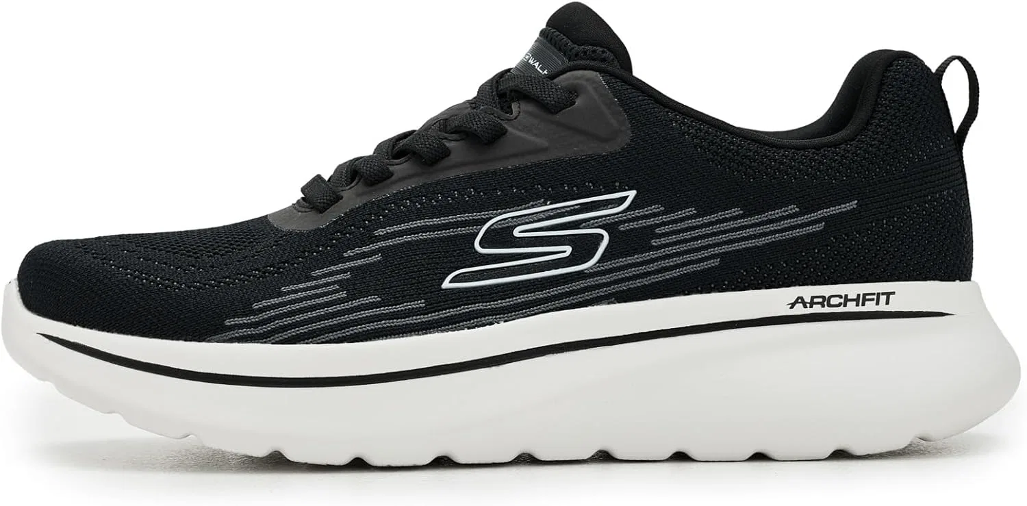 Мужские кроссовки Skechers Go Walk Arch Fit N-Joy Nate, Black White — фото 4