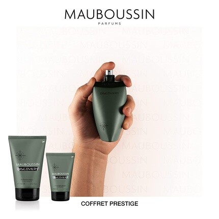 Mauboussin Prestige 2022 Discovery Eau De Parfum 100ml Shower Gel 100ml Aftershave Balm 50ml With Toiletry Bag — фото 3