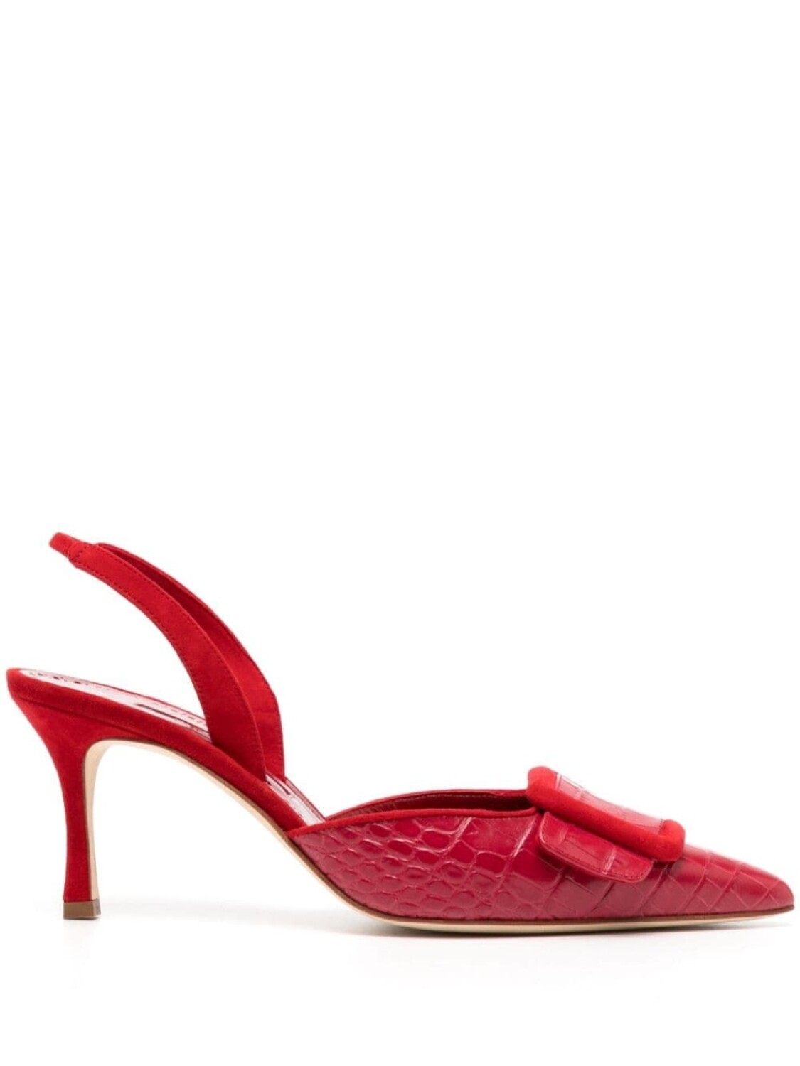 

Manolo Blahnik туфли Mayslibi 70 с ремешком на пятке, красный