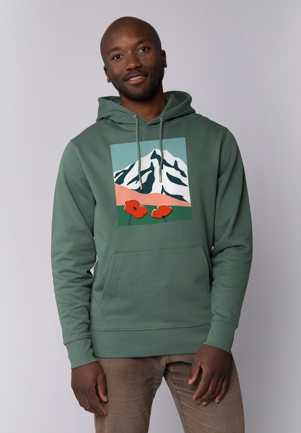 

Толстовка с капюшоном COUNTRYSIDE watapparel, темно-зеленый