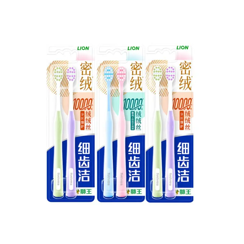 

Плотные флисовые бархатные зубные щетки для очистки и освежения дыхания LION