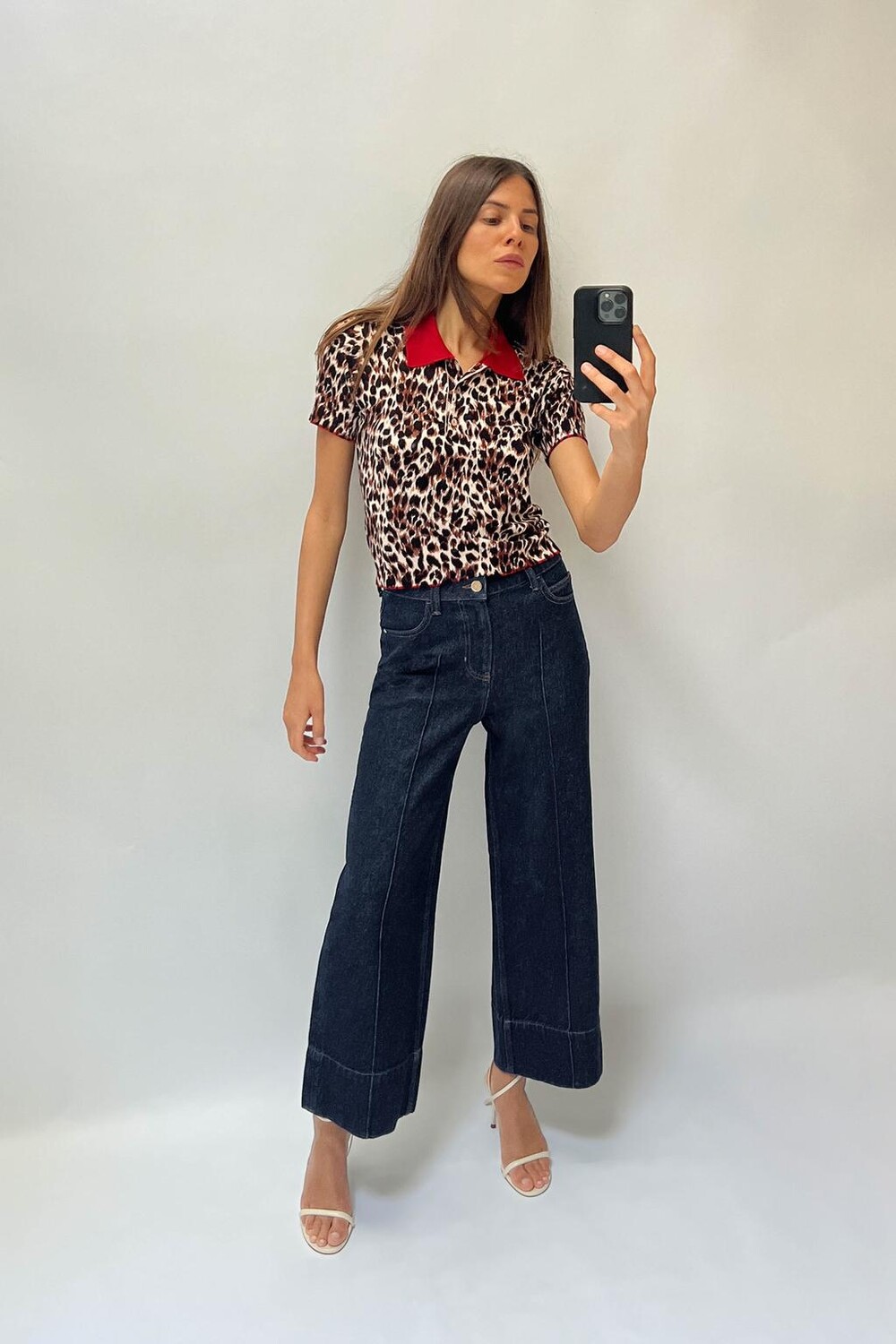 

Вязаный топ с животным принтом ZARA, цвет only one