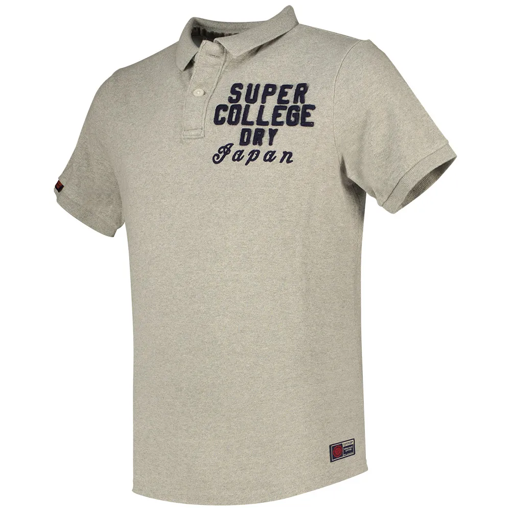 Поло с коротким рукавом Superdry Vintage Athletic, бежевый — фото 2