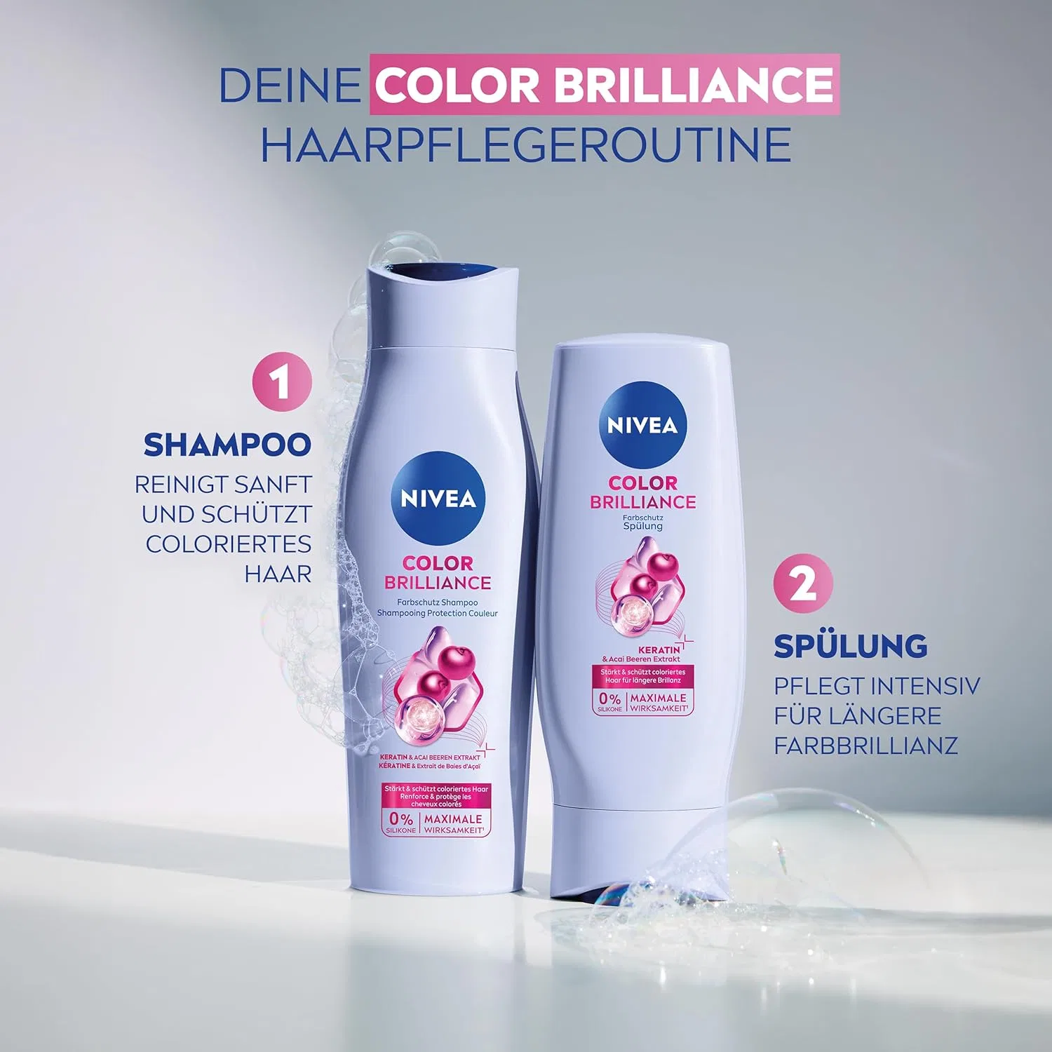 Шампунь NIVEA Color Brilliance для защиты цвета, 250 мл Beiersdorf, Multi-Coloured — фото 4