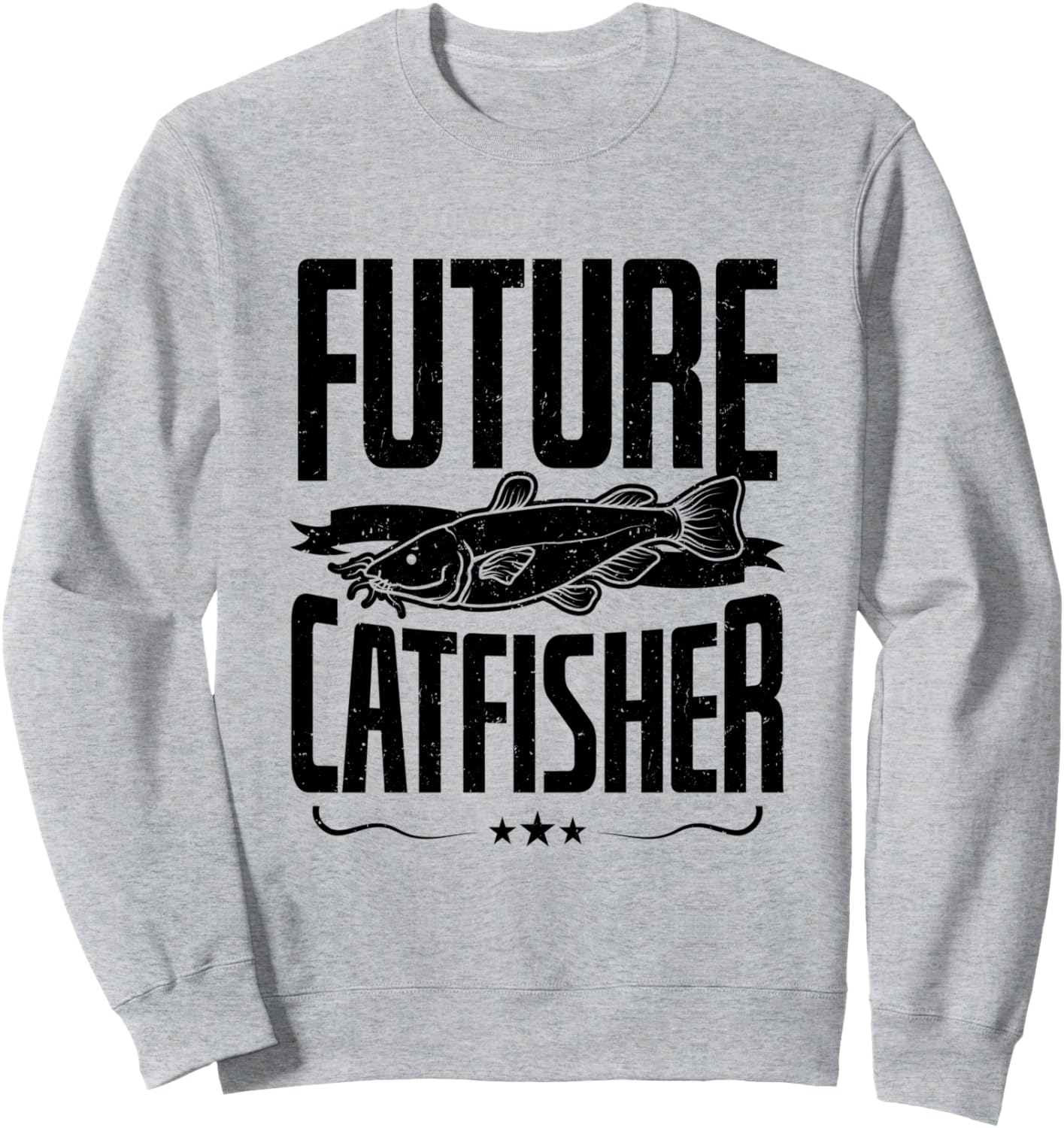 

Я бы предпочел быть рыболовным крючком для ловли сома. Рыболовная толстовка Cat Fisher Flathead Catfishing Gift For Fishermen Kids, серый