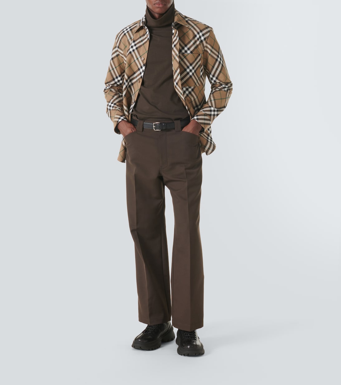 Рубашка Burberry Linden Ip Check хлопковая в клетку — фото 2