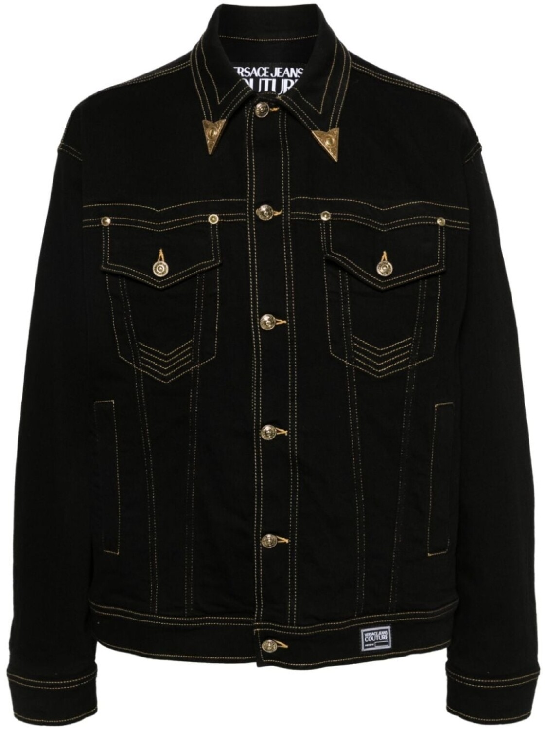 

Versace Jeans Couture джинсовая куртка V-Emblem, черный