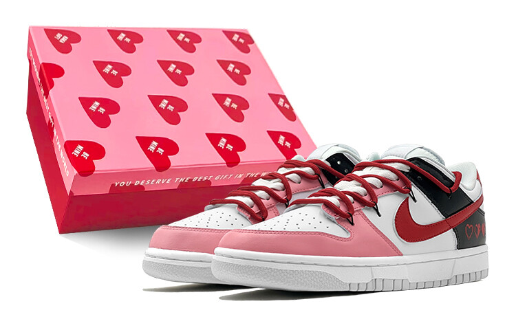 

Кроссовки Nike Dunk Skateboarding Shoes Women's Low-top Black/Red, красный