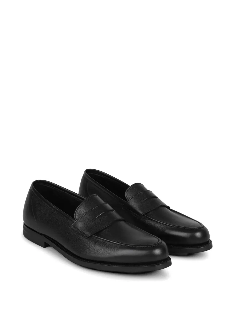 Лоферы Harvard из зернистой кожи Crockett & Jones, черный — фото 2