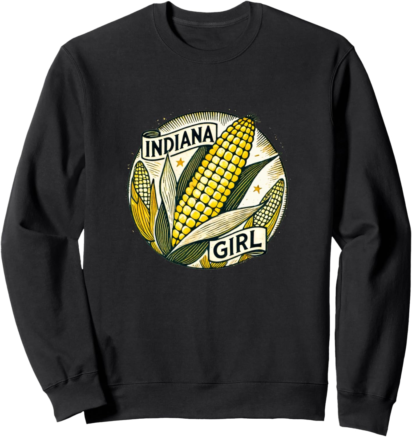 

Толстовка с принтом Гордая девушка из Индианы с изображением кукурузы, черная Boss Bubb