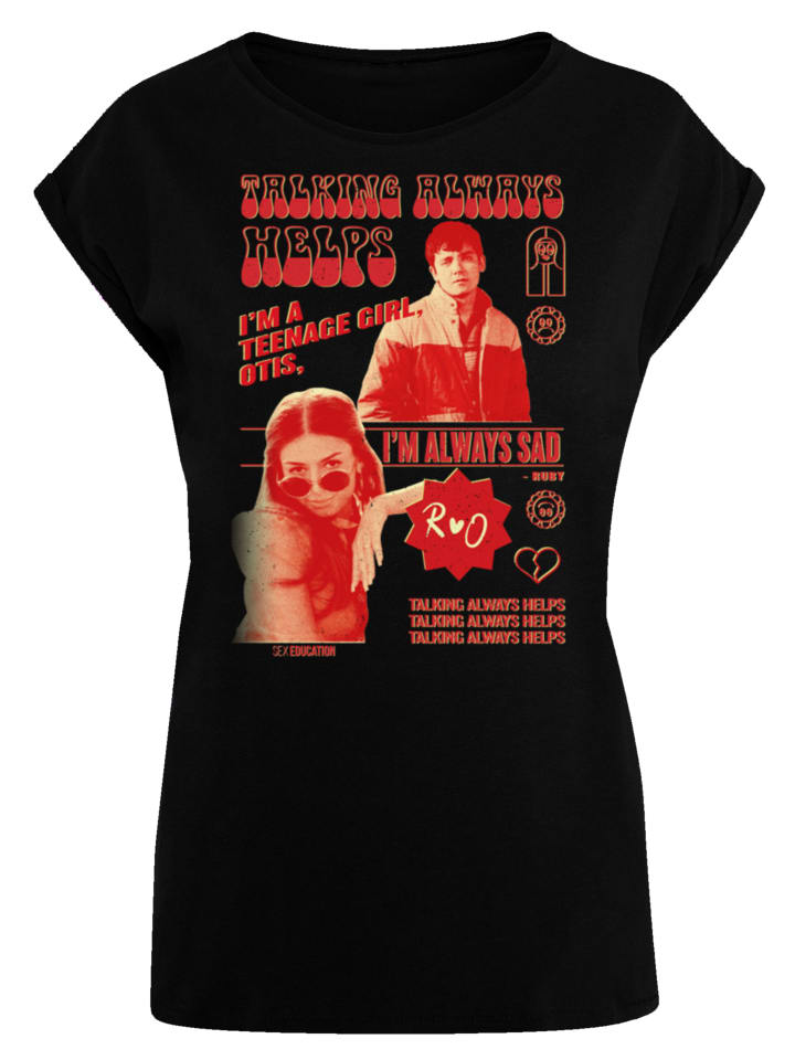 

Футболка с надписью Половое воспитание Отис говорит, что помогает черного цвета F4NT4STIC, Черный, Футболка с надписью Половое воспитание Отис говорит, что помогает черного цвета F4NT4STIC