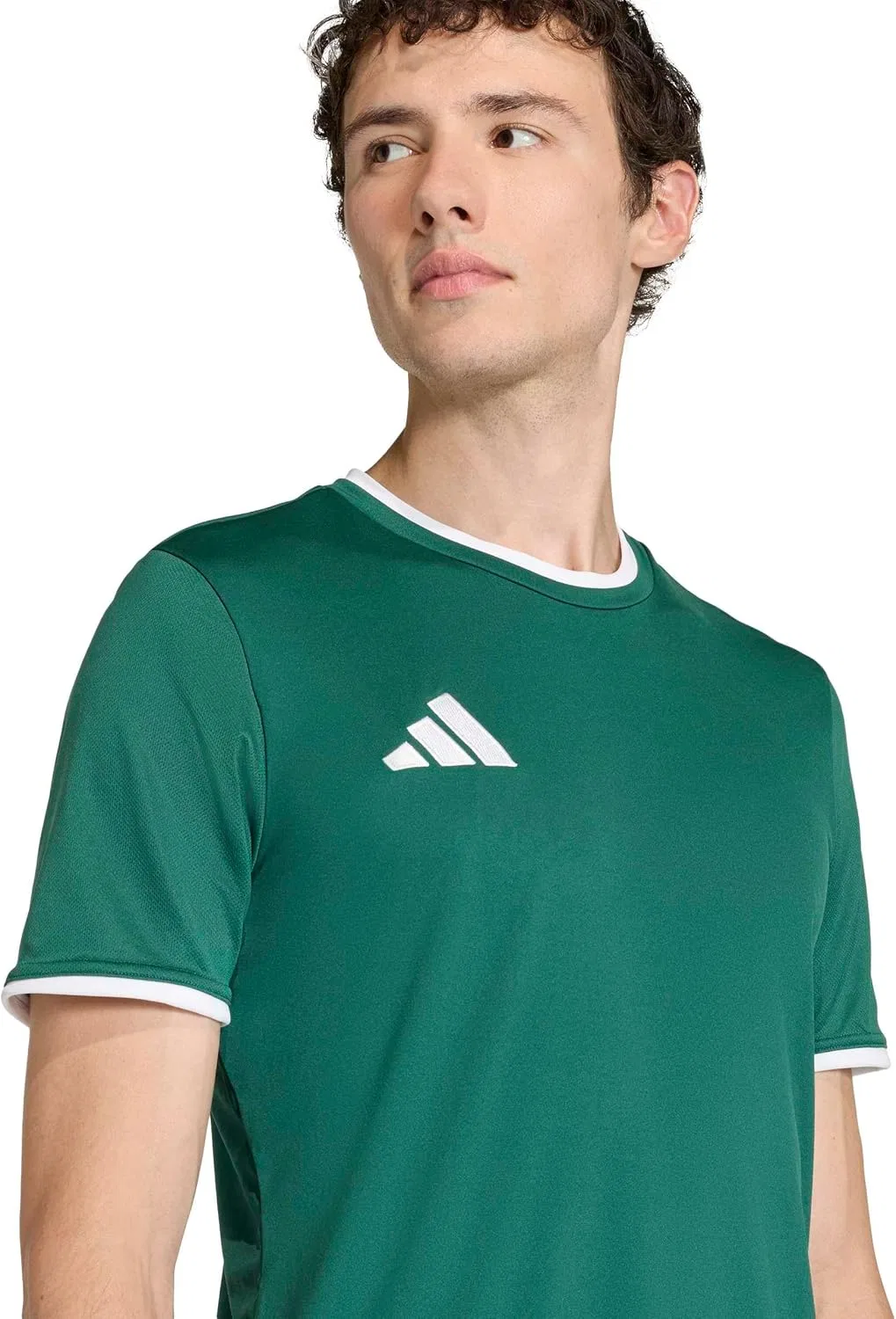 Футболка adidas Entrada 26, Team Dark Green/White — фото 4
