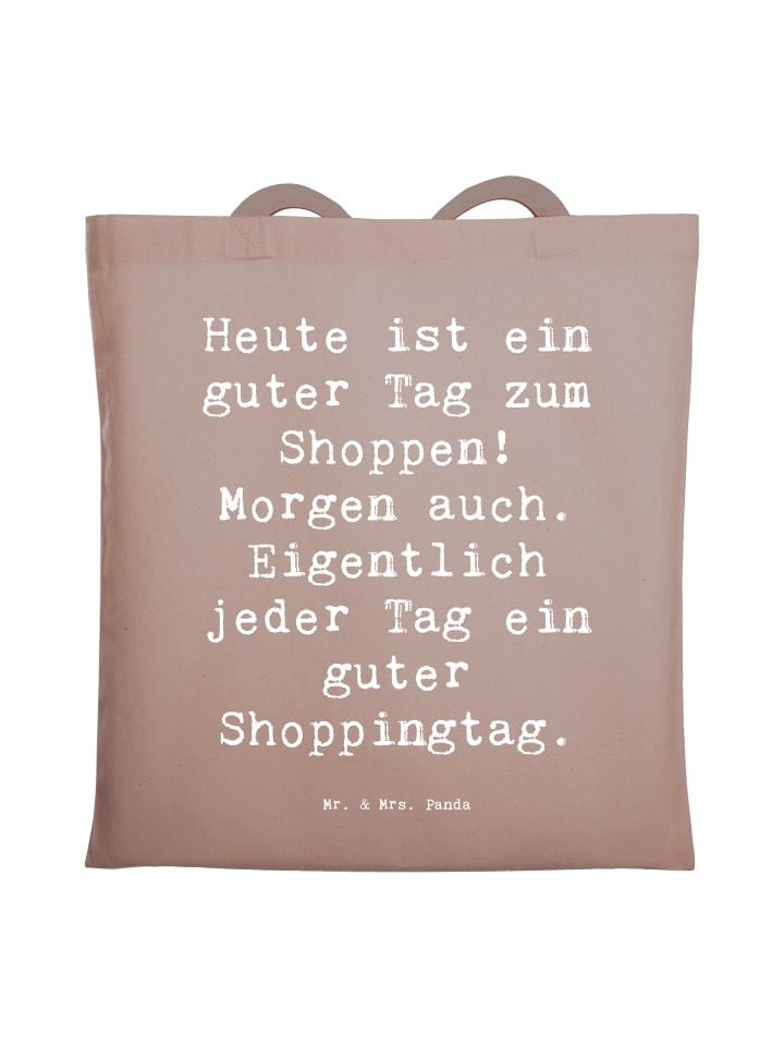 

Сумка Mr. & Mrs. Panda Tragetasche Spruch Heute ist ein guter Tag zum ..., коричневая пастель, Коричневый, Сумка Mr. & Mrs. Panda Tragetasche Spruch Heute ist ein guter Tag zum ..., коричневая пастель