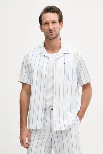 Рубашка с принтом в полоску SUMMER Tommy Hilfiger, синий