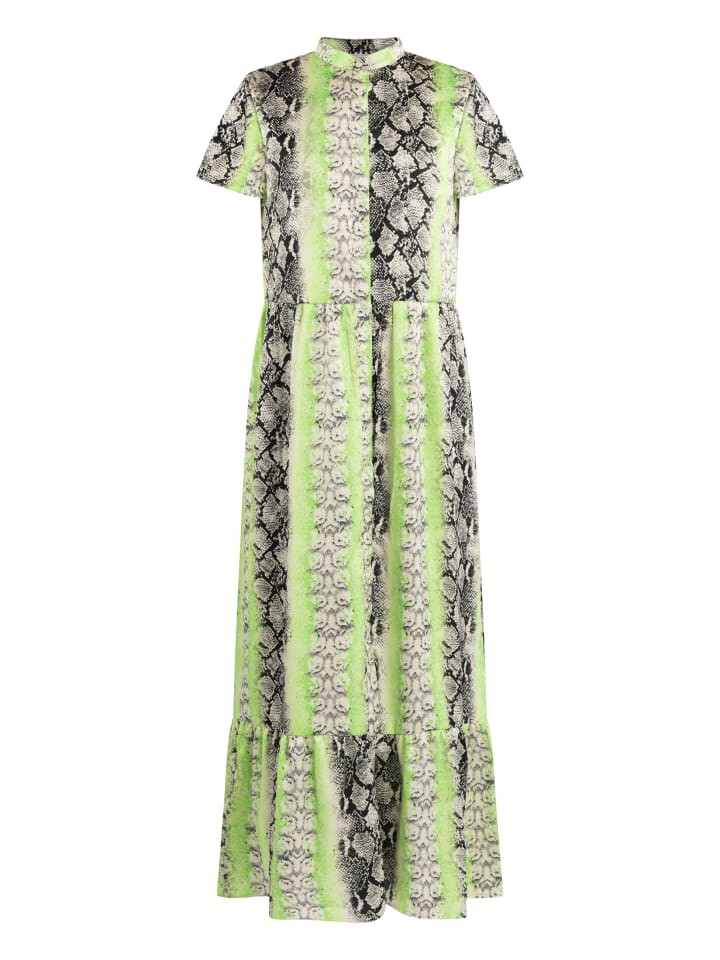 

Длинное платье IZIA Kurzarm Maxi, цвет grün mehrfarbig