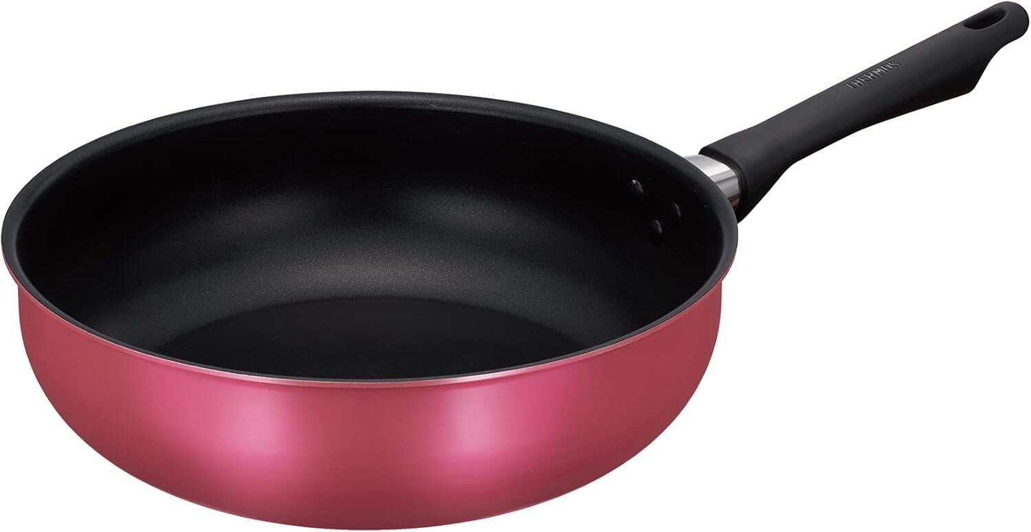 

Термос Durable Series KFG-028D WNR Кастрюля для жарки, 11 дюймов (28 см), для газового огня, винно-красный THERMOS, Winered