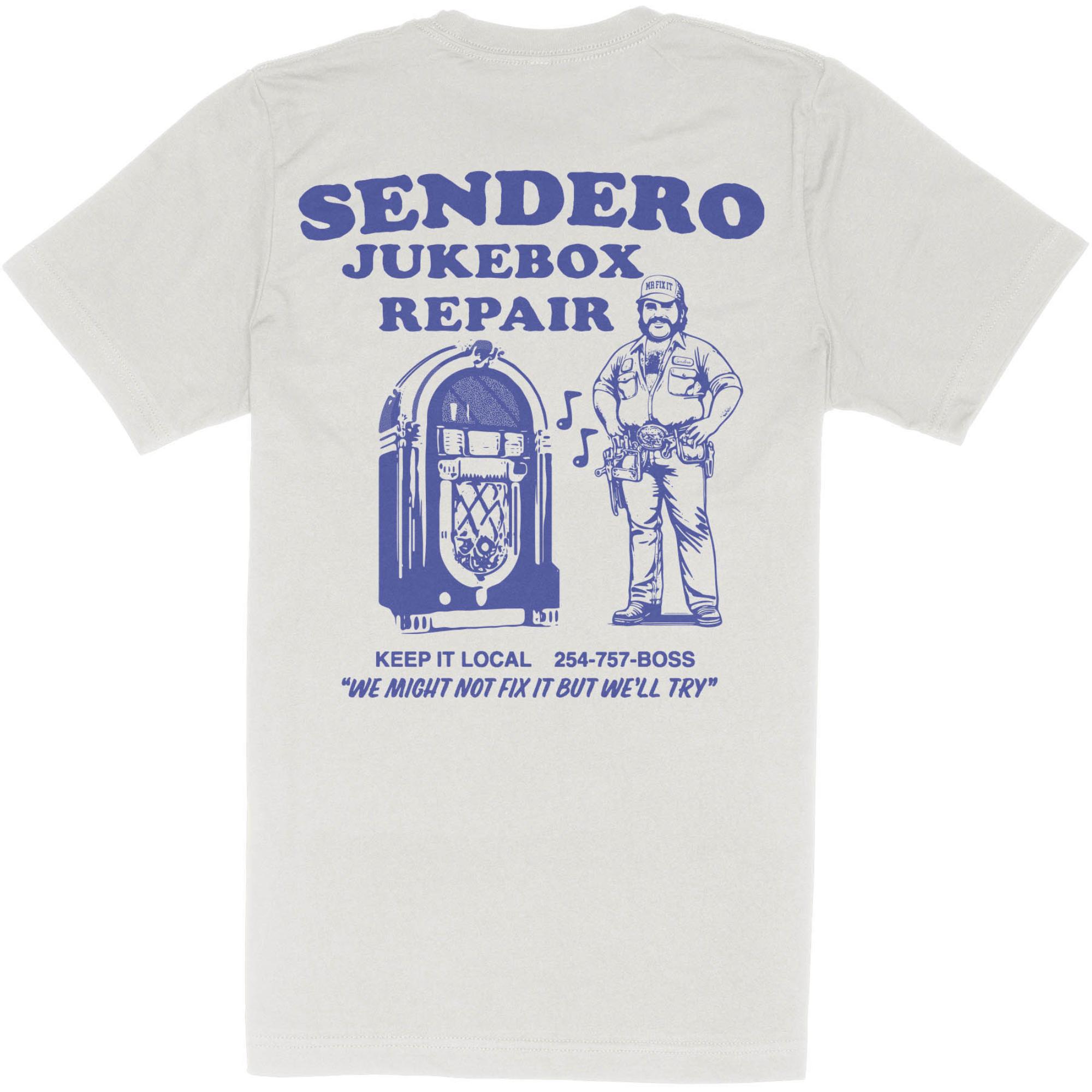 

Мужская футболка с надписью Ремонт музыкальных автоматов Sendero, Vintage White, Белый, Мужская футболка с надписью Ремонт музыкальных автоматов Sendero, Vintage White