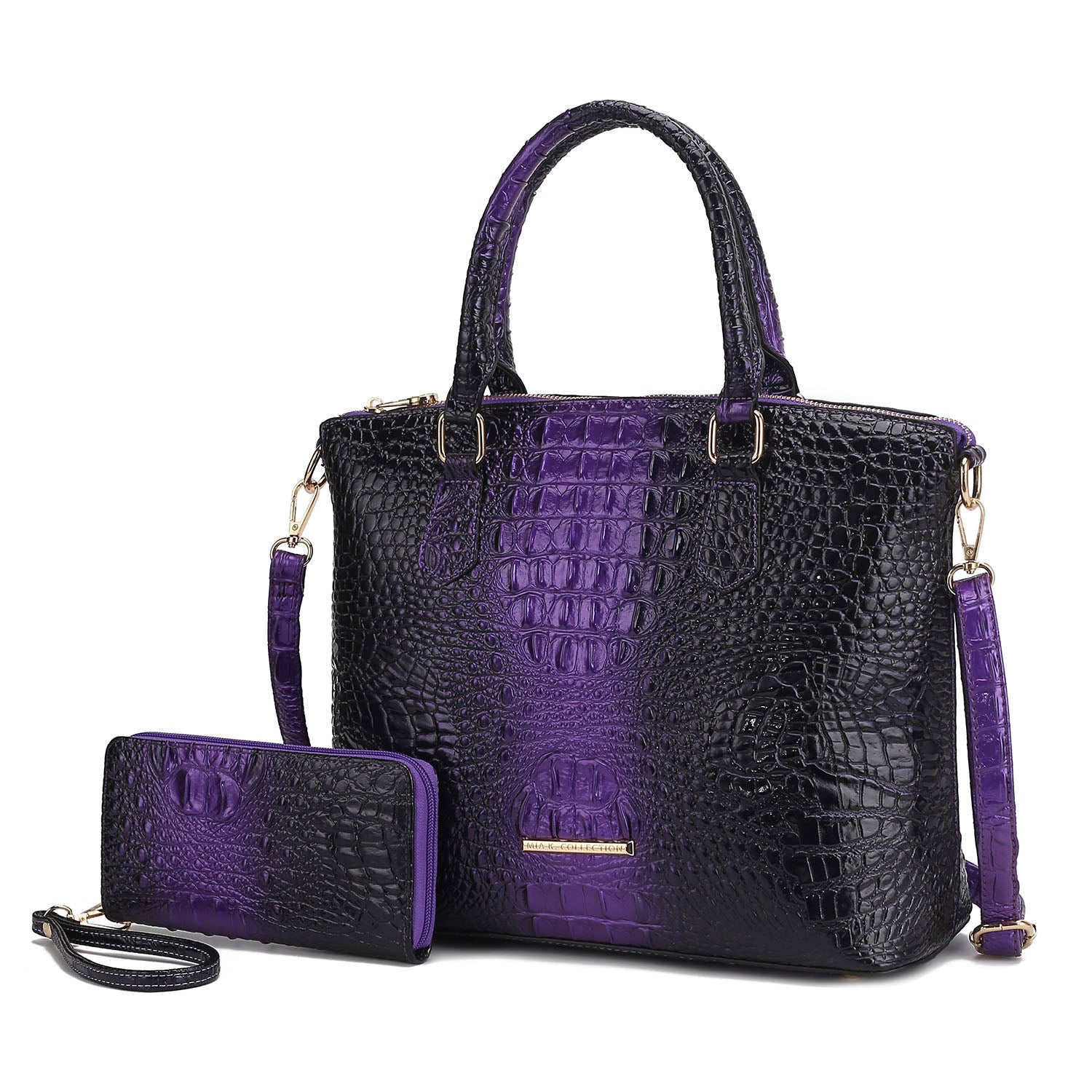 

Сумка Liora Tote с тиснением под крокодила от Mia K MKF Collection By Mia K., фиолетовый