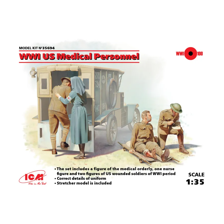 

Медицинский персонал США Первой мировой войны, Military Models 1/35 Scale (ICM)